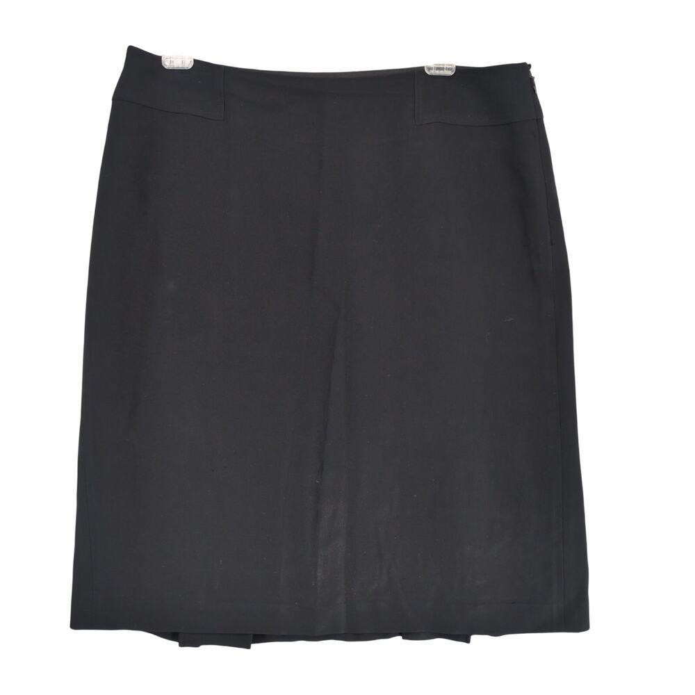 Ann Taylor Skirt, Black Knee Length Size 12 Pleated Classic Career Office